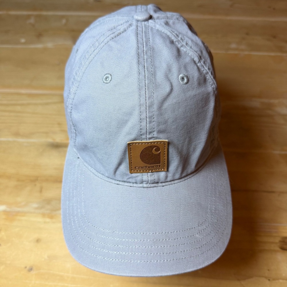 Carhartt Mens Canvas Baseball Cap Light Grey‎ Adjustable Hat 100455
